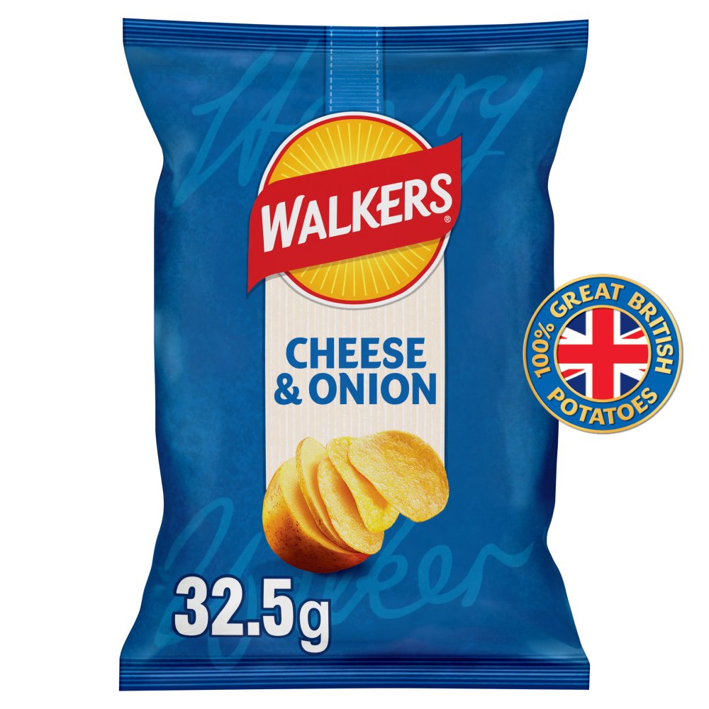 Walkers Cheese & Onion Crisps 32.5g 32.5g × 32 × 1