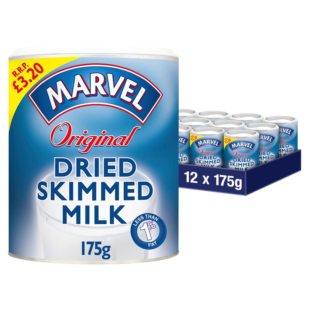 Marvel Original Dried Skimmed Milk Powder 12 x 175g 175g × 12 × 1