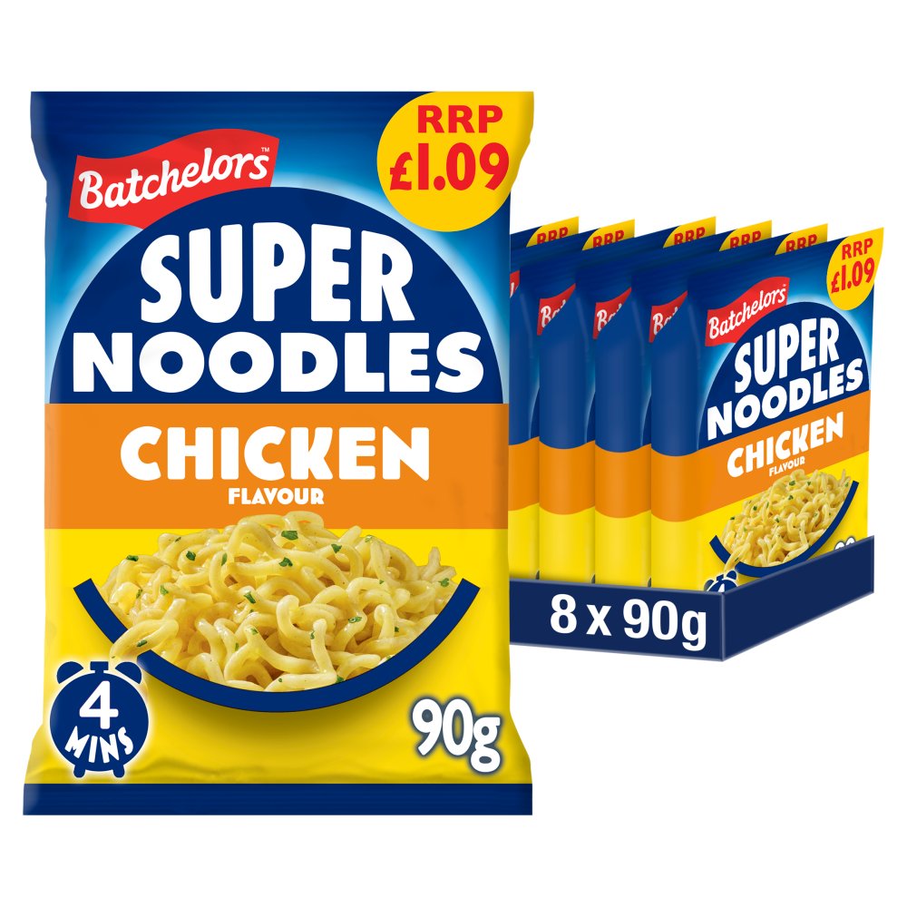 Batchelors Chicken Flavour Super Noodles 90g 90g × 8 × 1