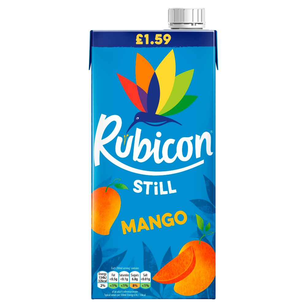 Rubicon Still Mango Juice Drink 1 Litre 1Ltr × 12 × 1