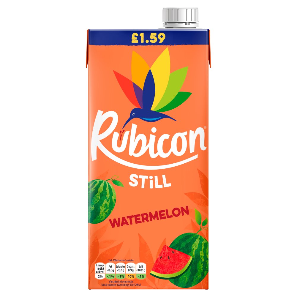Rubicon Still Watermelon Juice Drink 1 Litre 1Ltr × 12 × 1