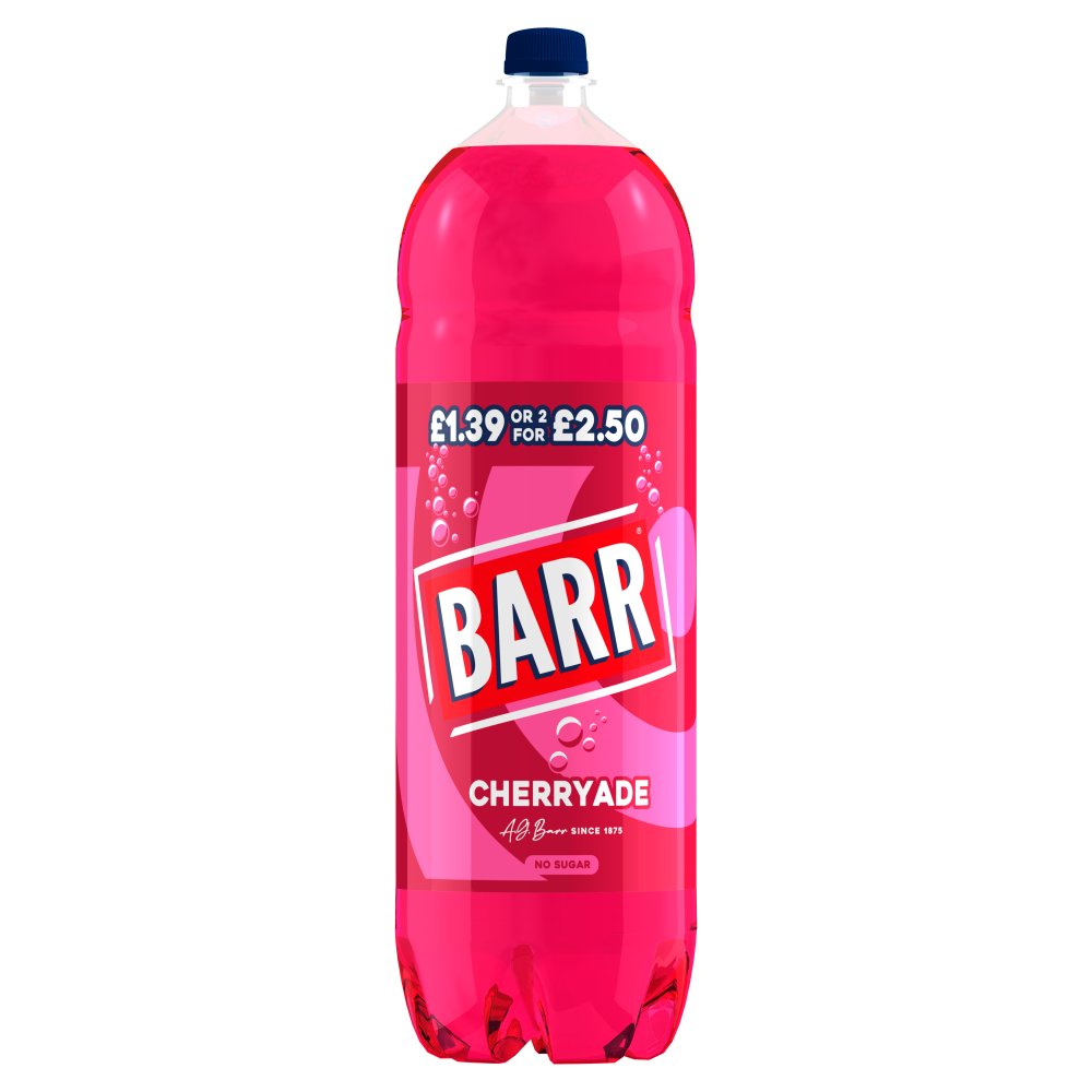 BARR Cherryade Soft Drink Bottle 2L   2/2.50 2Ltr × 6 × 1