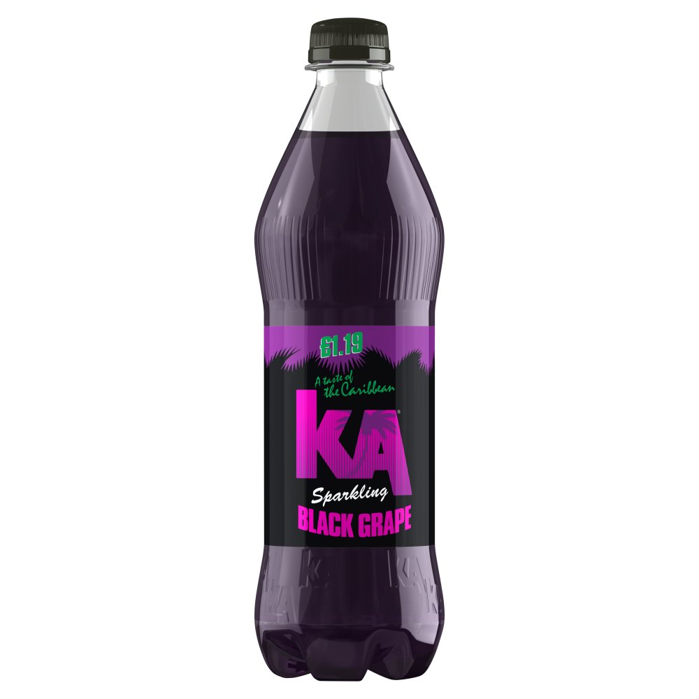 KA Black Grape Sparkling Soft Drink Bottle 500ml 500ml × 12 × 1