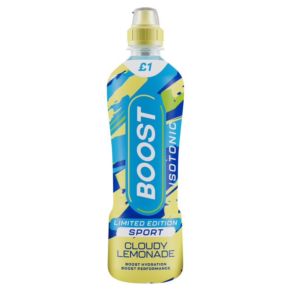 Boost Sport Cloudy Lemon Isotonic Drink Bottle 500ml 500ml × 12 × 1