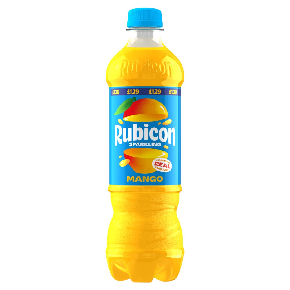 Rubicon Sparkling Mango Soft Drink Bottle 500ml 500ml × 12 × 1