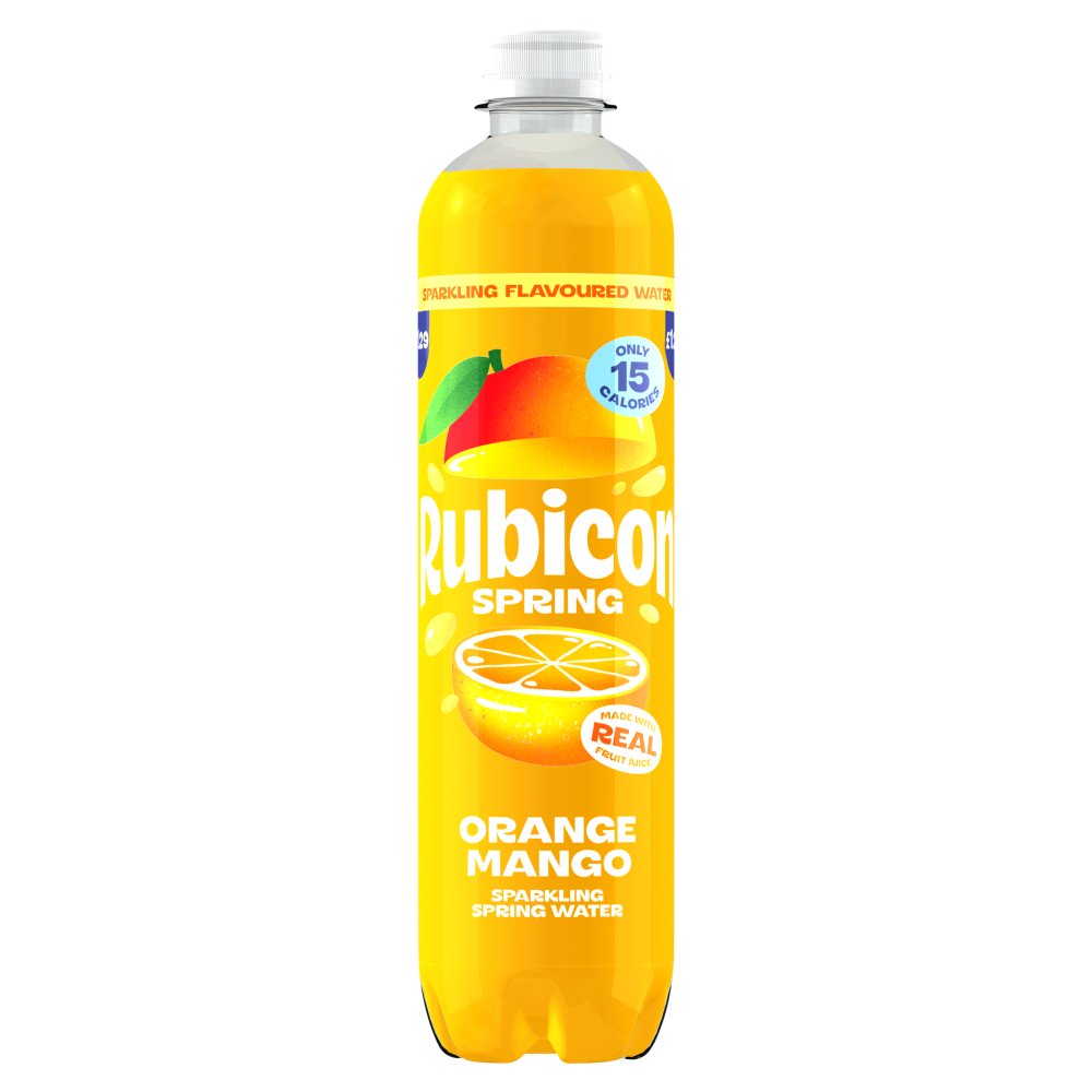 Rubicon Spring Orange Mango Sparkling Water Bottle 500ml   500ml × 12 × 1