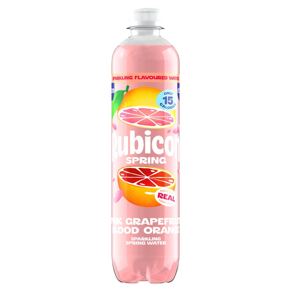 Rubicon Spring Pink Grapefruit Blood Orange Sparkling Spring Water 500ml 500ml × 12 × 1