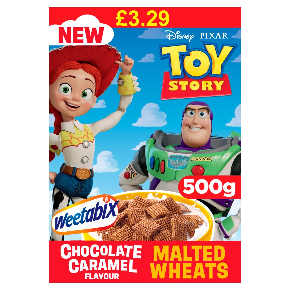 Weetabix Disney Pixar Toy Story Chocolate Caramel Flavour Malted Wheats 7x500g 500g × 7 × 1
