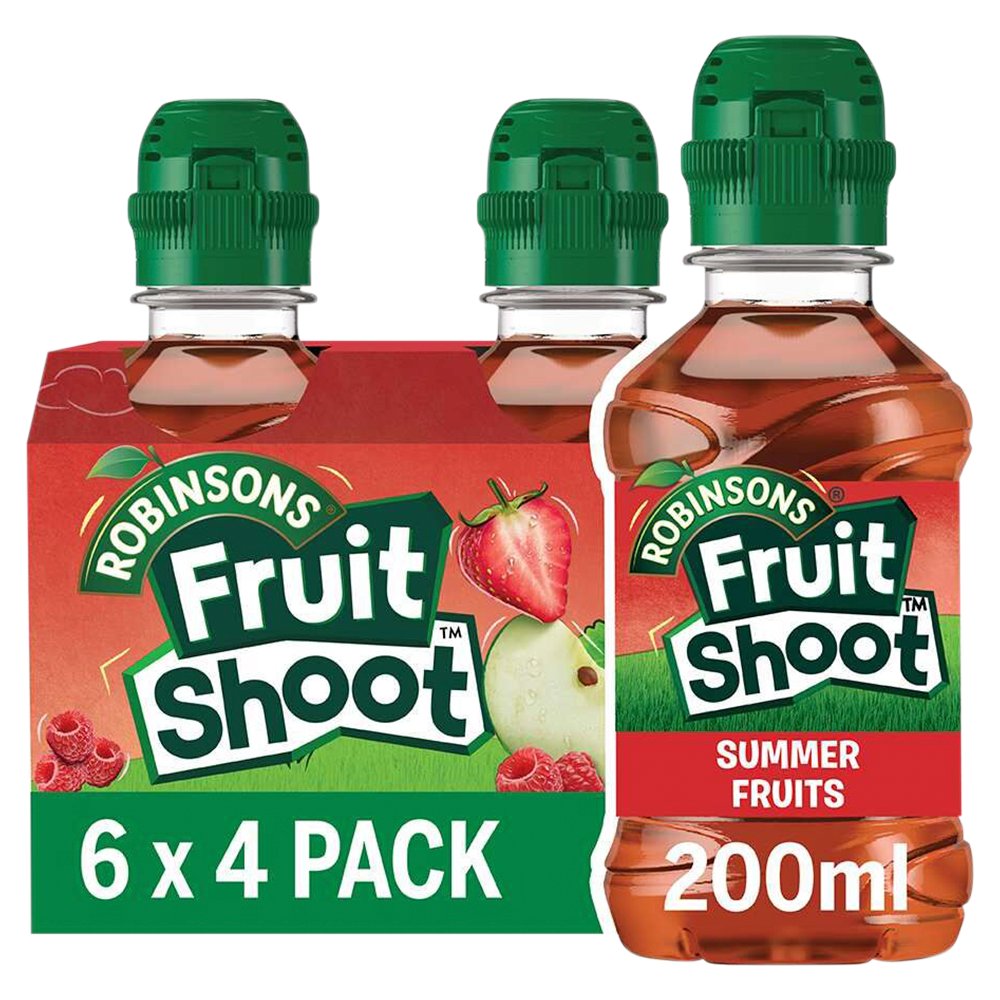 Fruit Shoot Summer Fruits Kids Juice Drink 4 x 200ml 200ml × 6 × 1