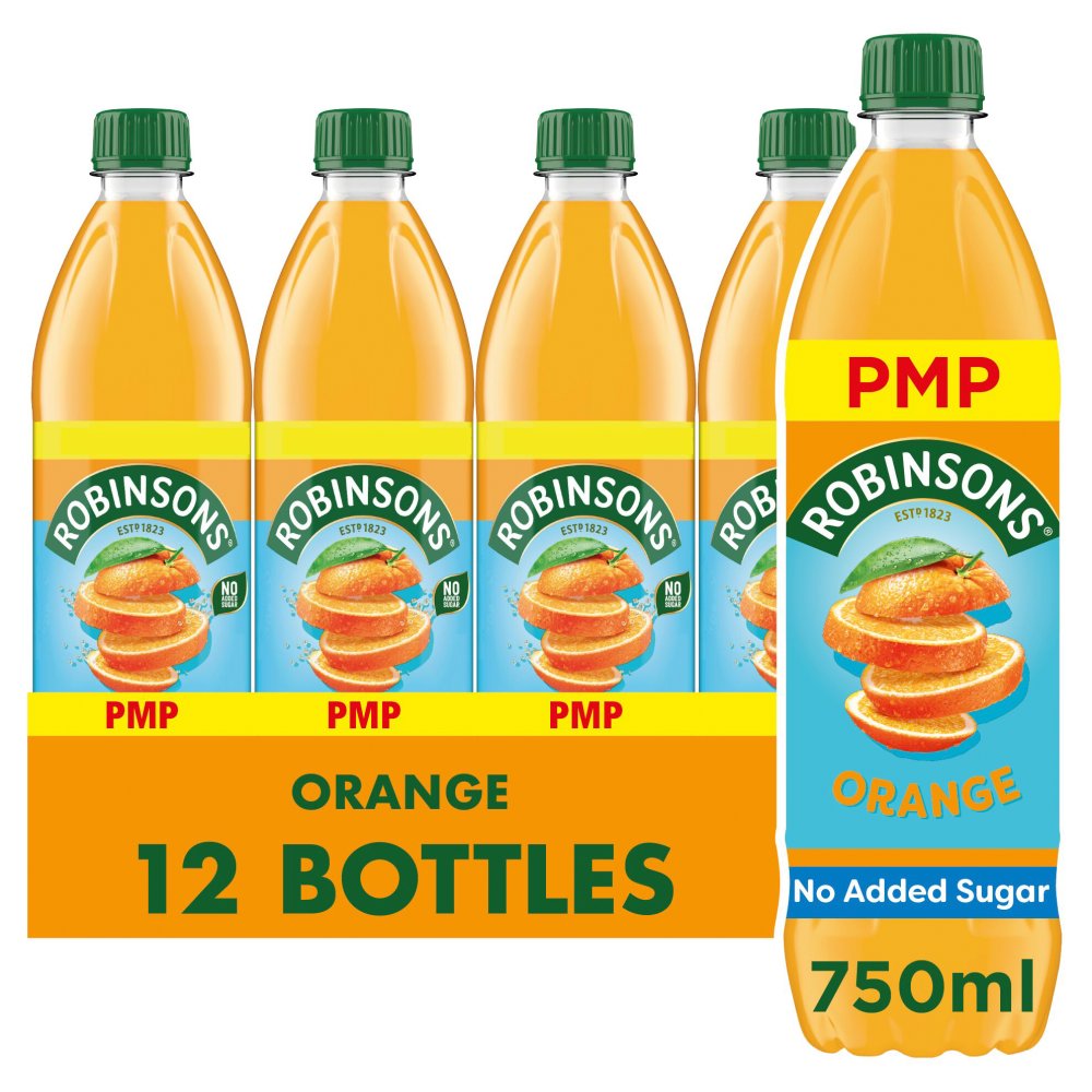 Robinsons Orange No Added Sugar Squash 750ml 750ml × 12 × 1