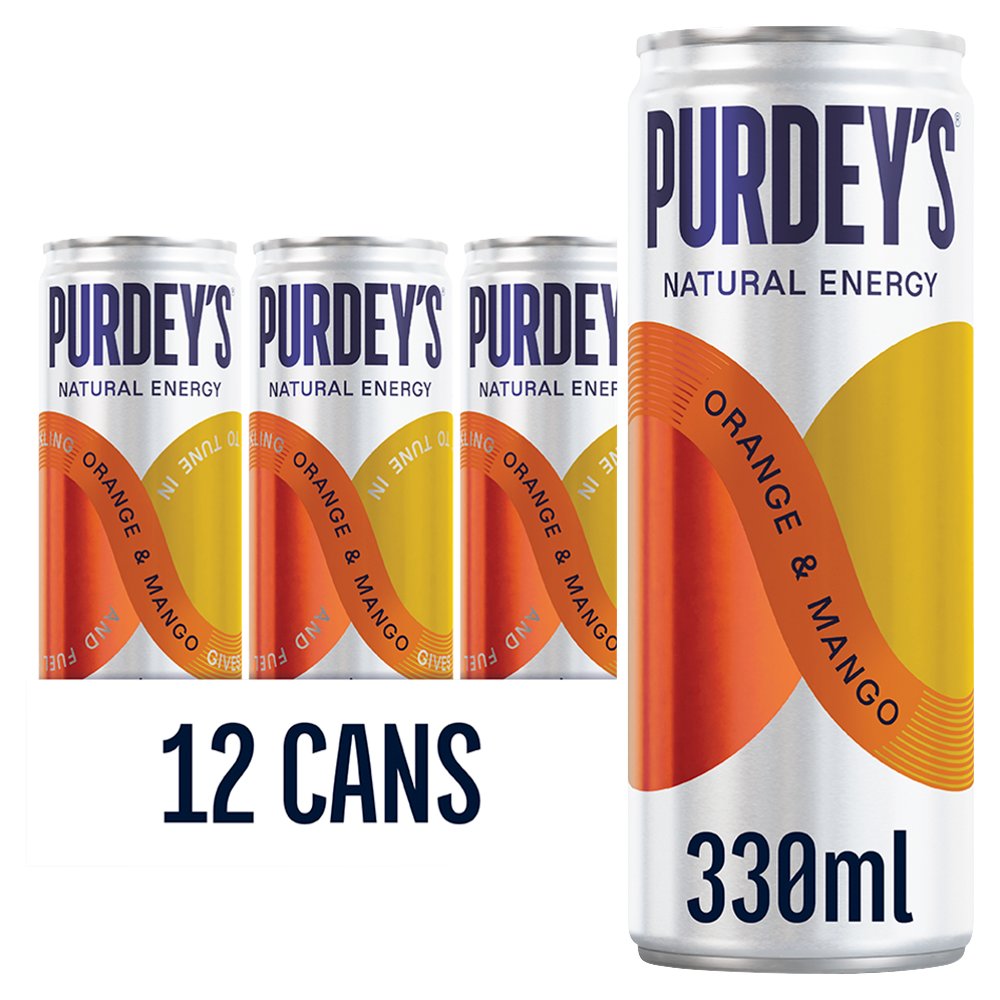 Purdey’s Orange & Mango 330ml Cans x 12 330ml × 12 × 1