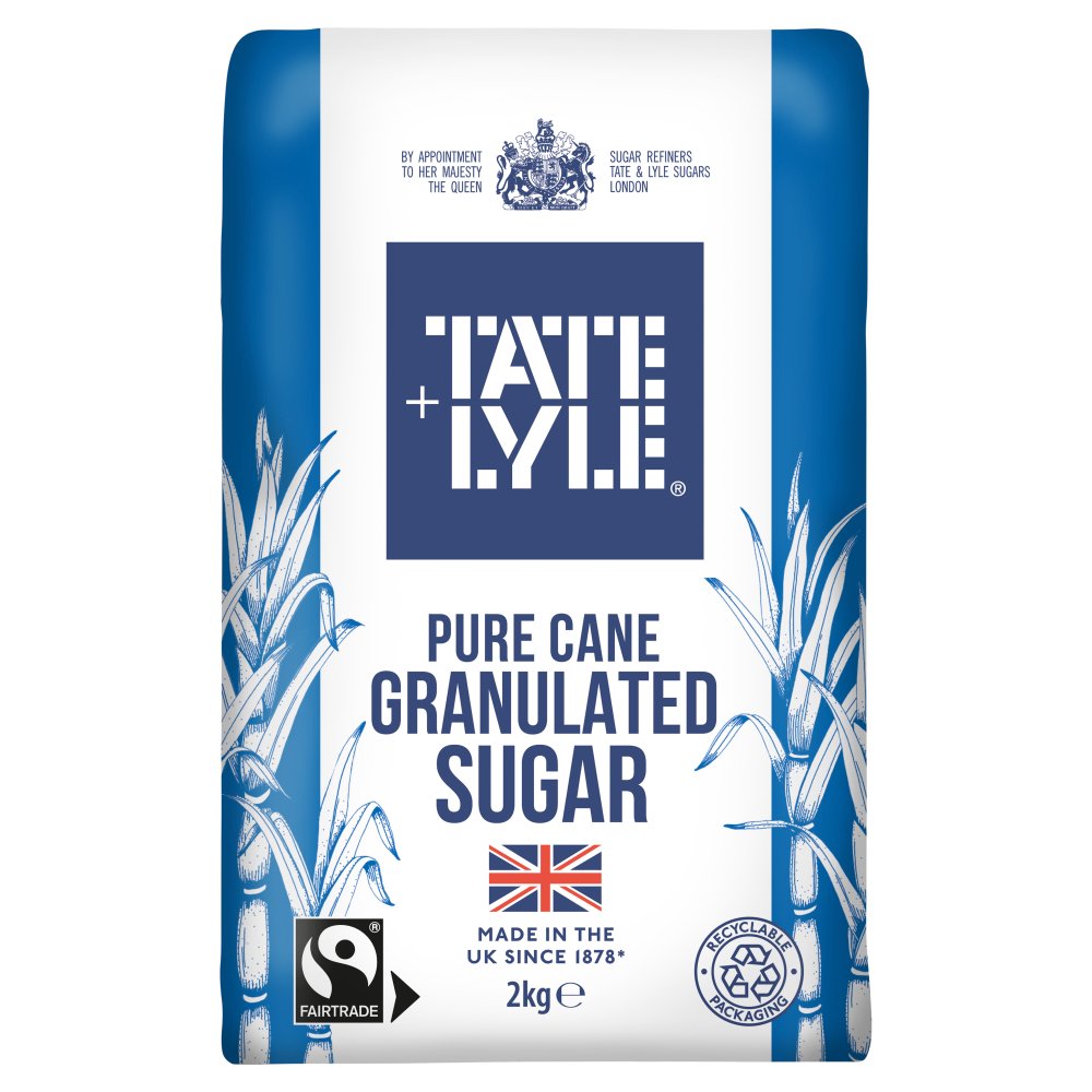 Tate & Lyle Pure Cane Granulated Sugar 2kg Pack × 1