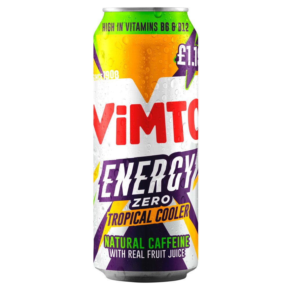 Vimto Energy Zero Tropical Cooler 500ml 500ml × 12 × 1