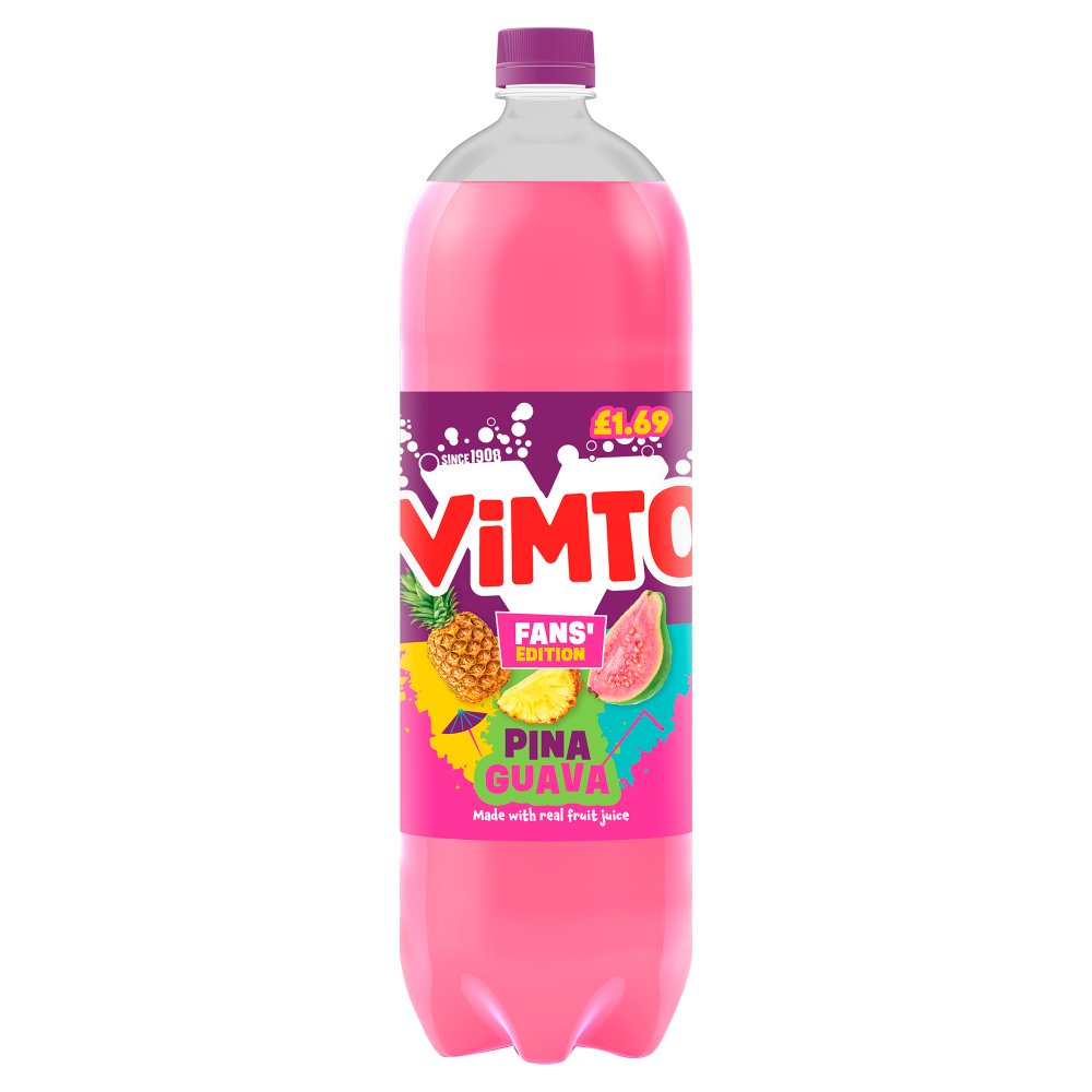 Vimto Fans’ Edition Pineapple & Guava Flavour 2 litre 2Ltr × 6 × 1