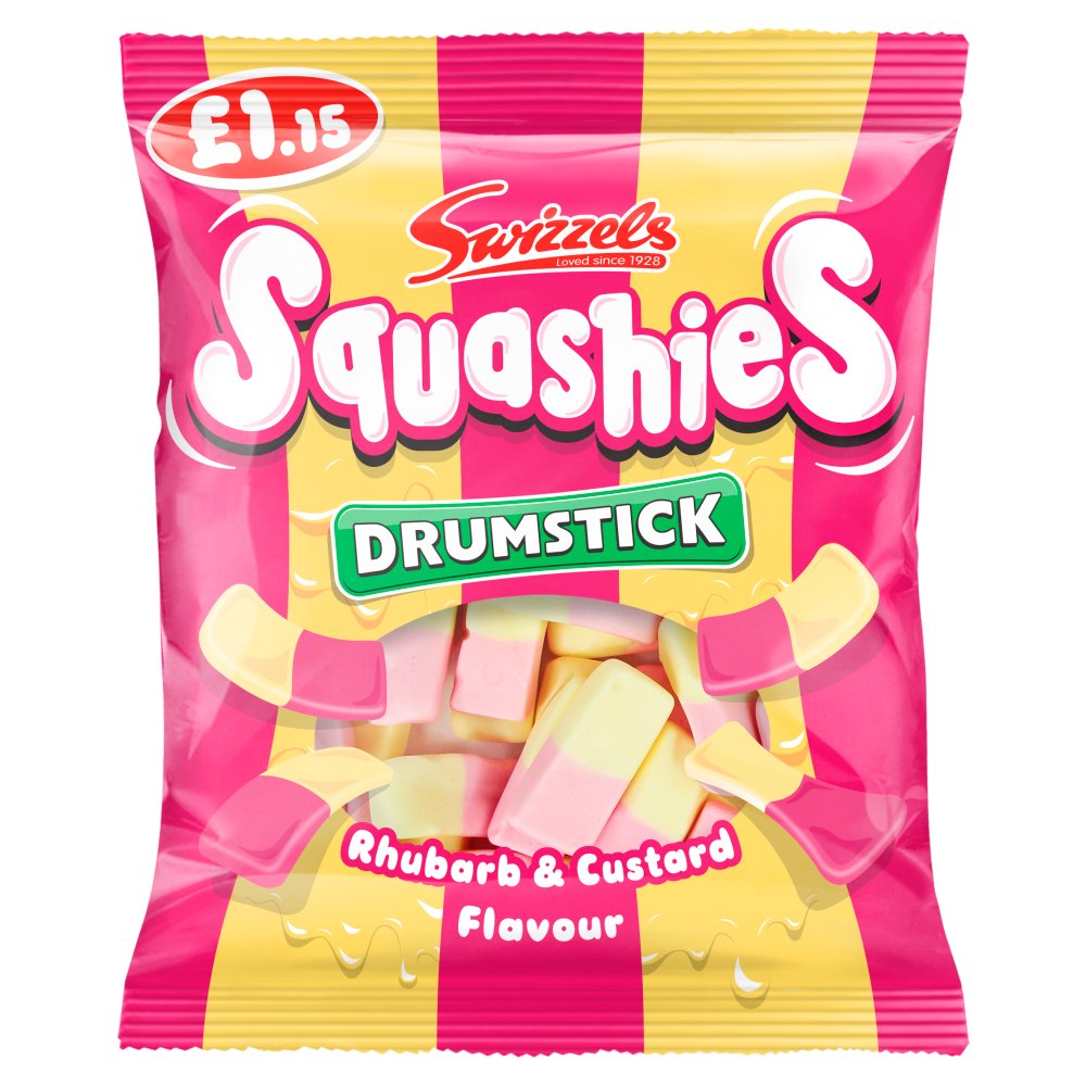 Swizzels Squashies Rhubarb & Custard Flavour 120g 120g × 12 × 1