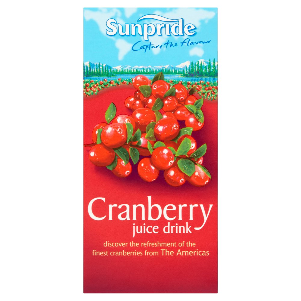 Sunpride Cranberry Juice Drink 1 Litre 1Ltr × 12 × 1