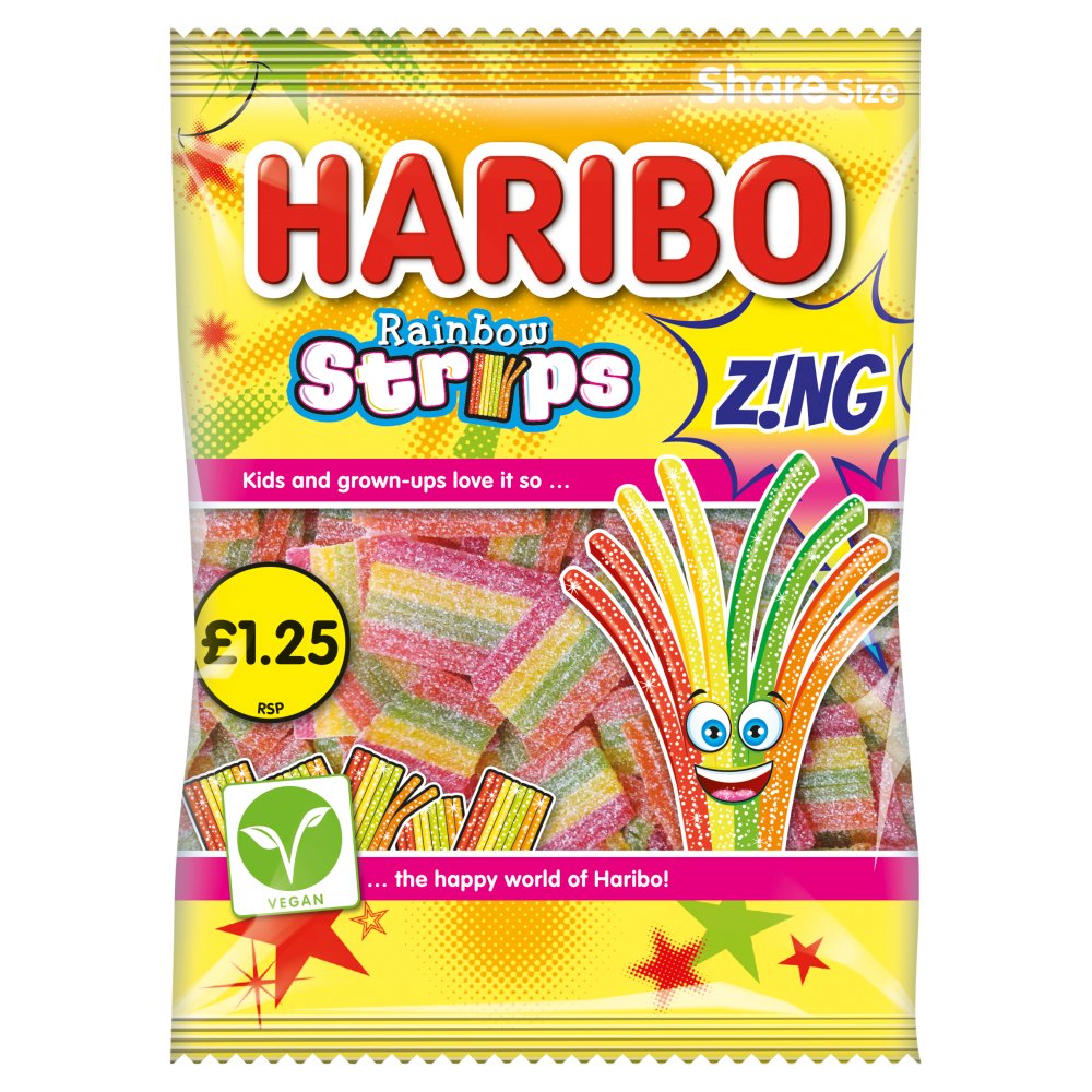 HARIBO Rainbow Strips Zing 130g 130g × 12 × 1