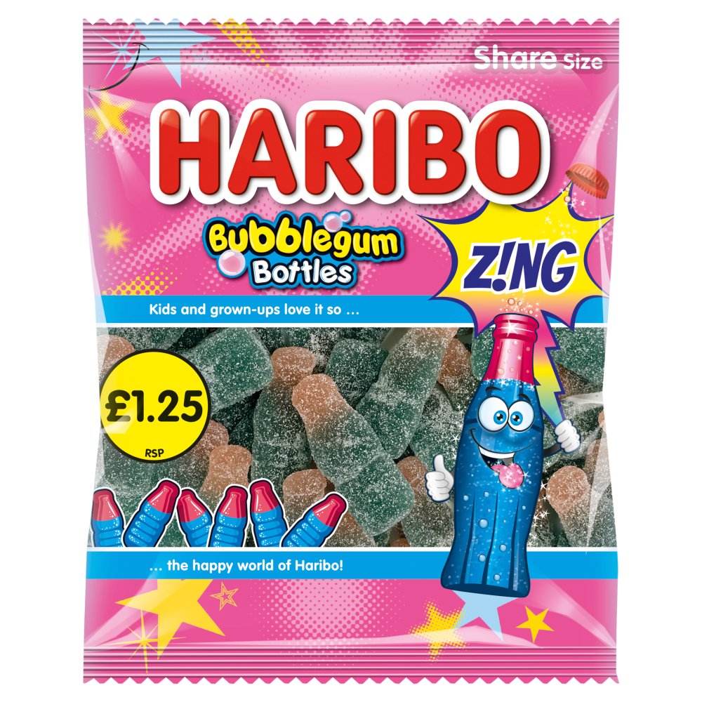 HARIBO Bubblegum Bottles 140g 140g × 12 × 1