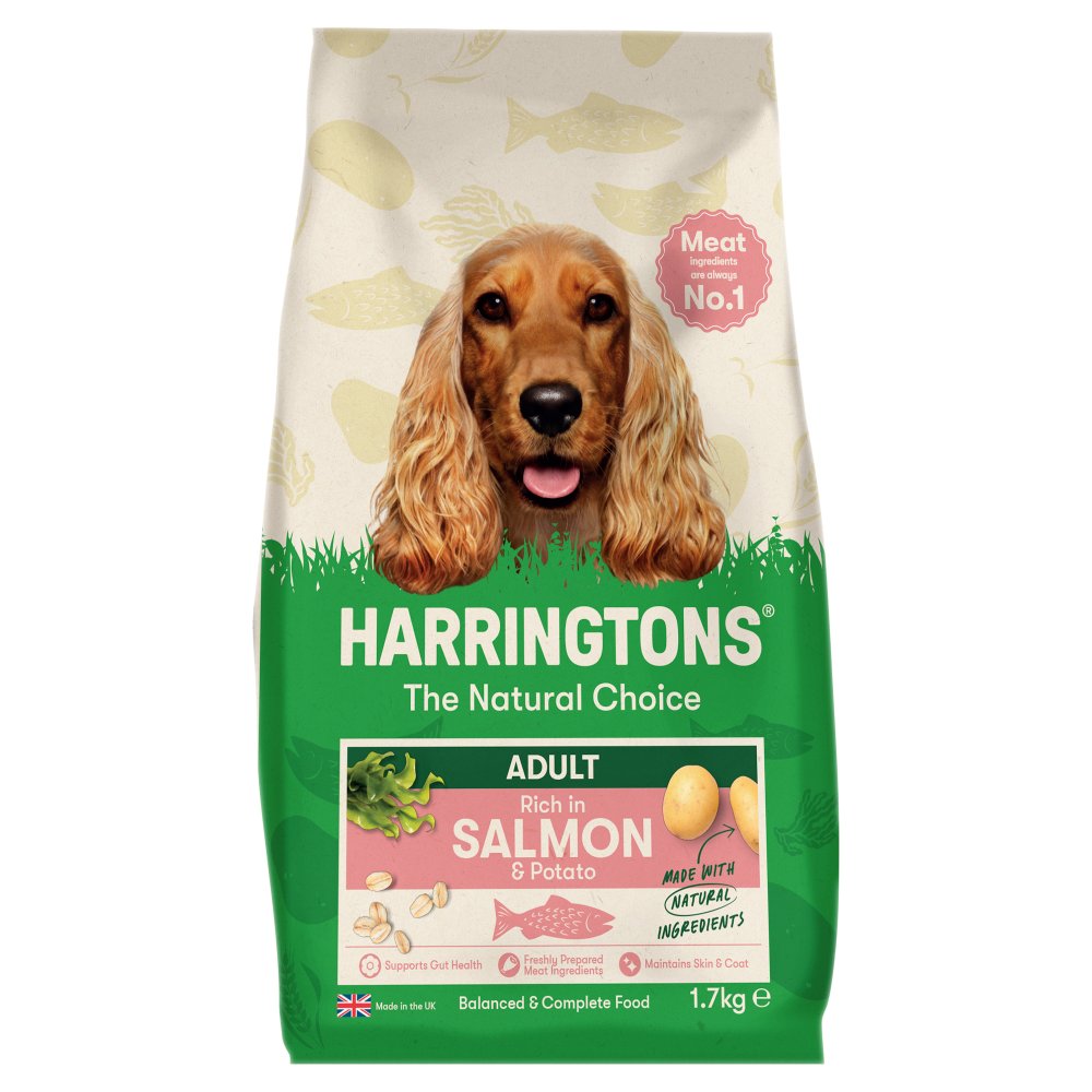Harringtons Rich in Salmon & Potato Dry Adult Dog Food 1.7kg 1.7Kg × 4