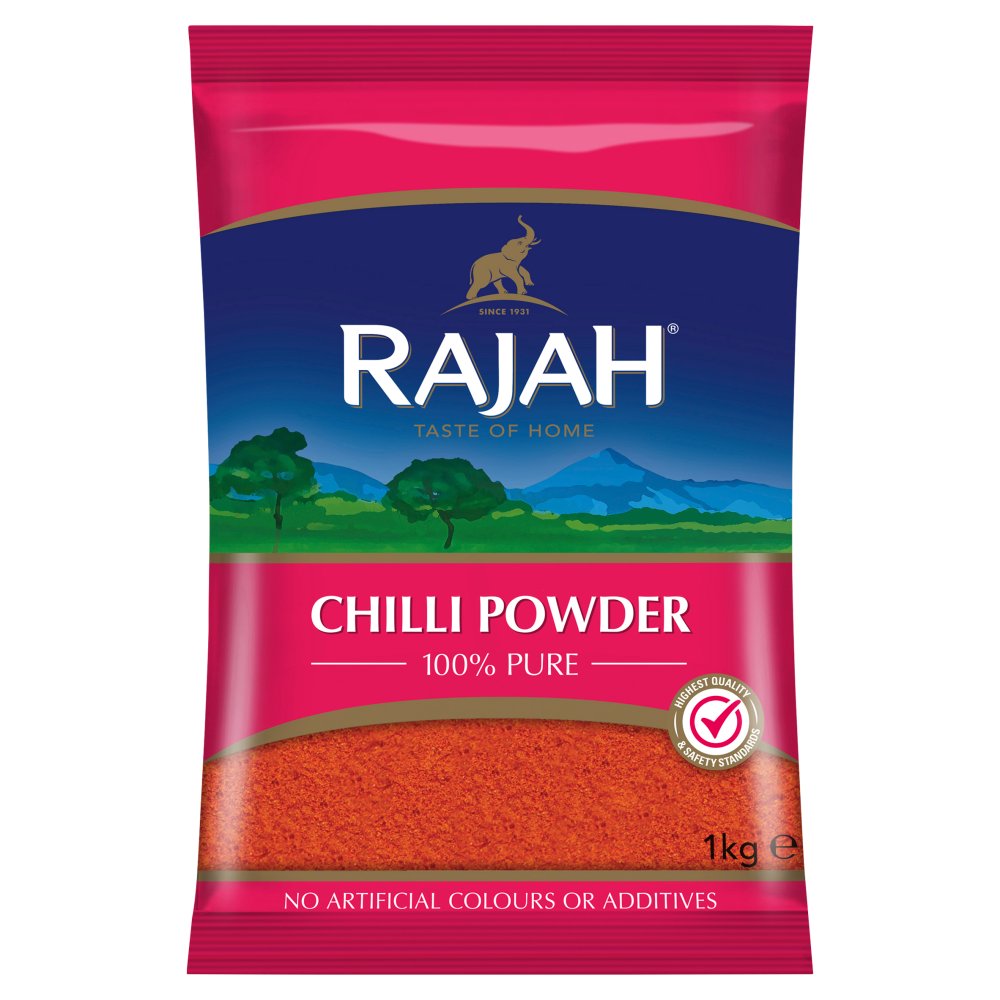 Rajah Chilli Powder Ground Spices 1kg 1Kg × 6