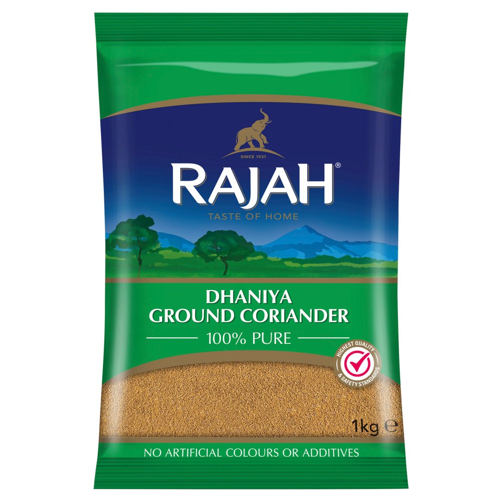 Rajah Dhaniya Coriander Ground Spices 1kg 1Kg × 6
