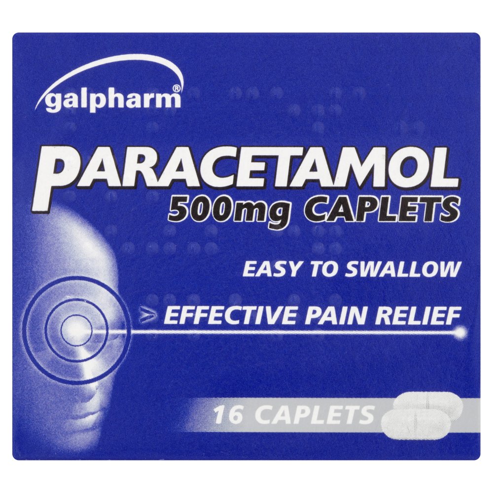 Galpharm Paracetamol 500mg Caplets 16 Caplets 16s × 12 × 1