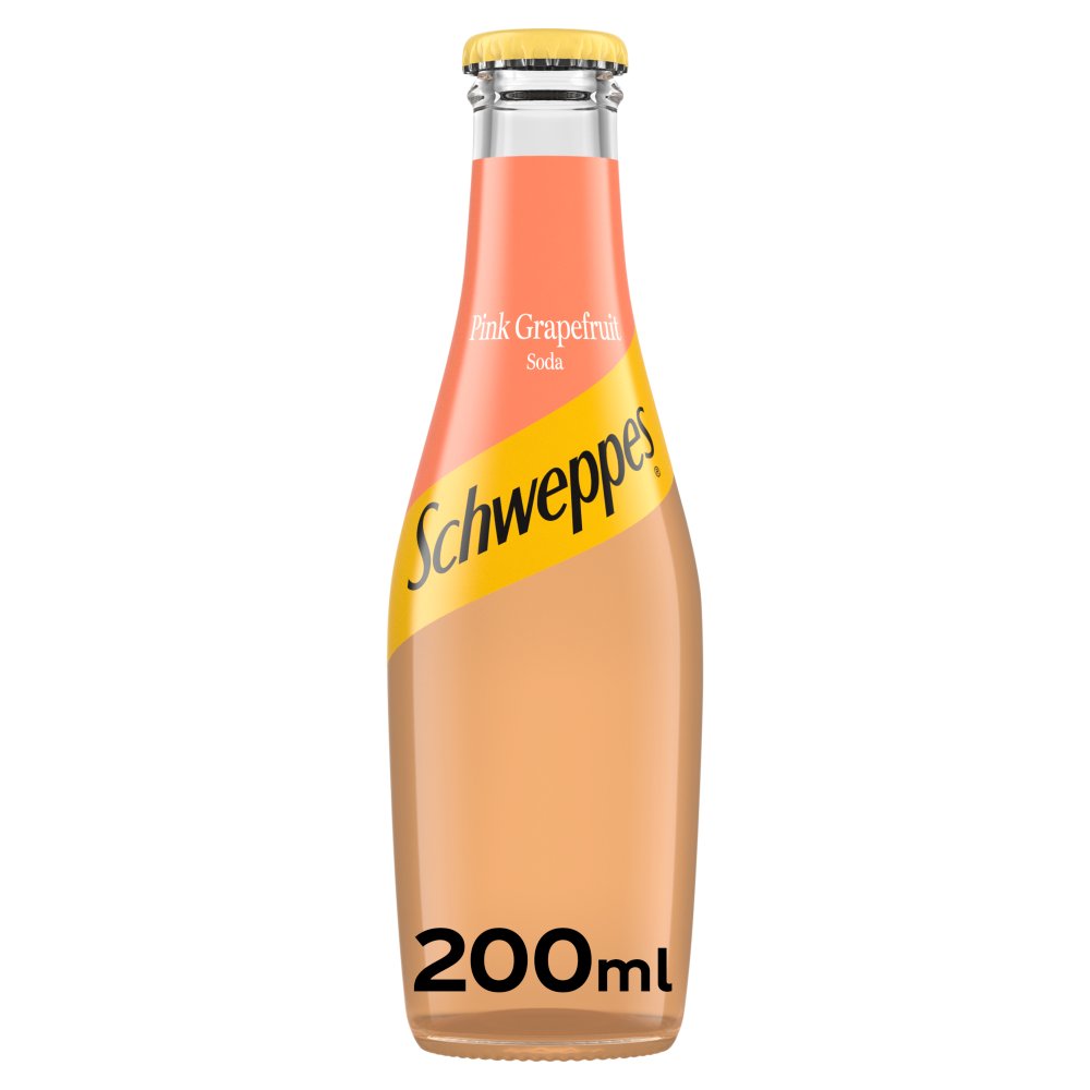 Schweppes Pink Grapefruit Soda 24 x 200ml 200ml × 24 × 1