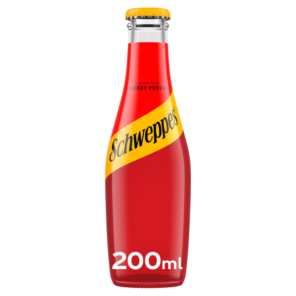 Schweppes Cherry Pepper 24 x 200ml Glass Bottles 200ml × 24 × 1