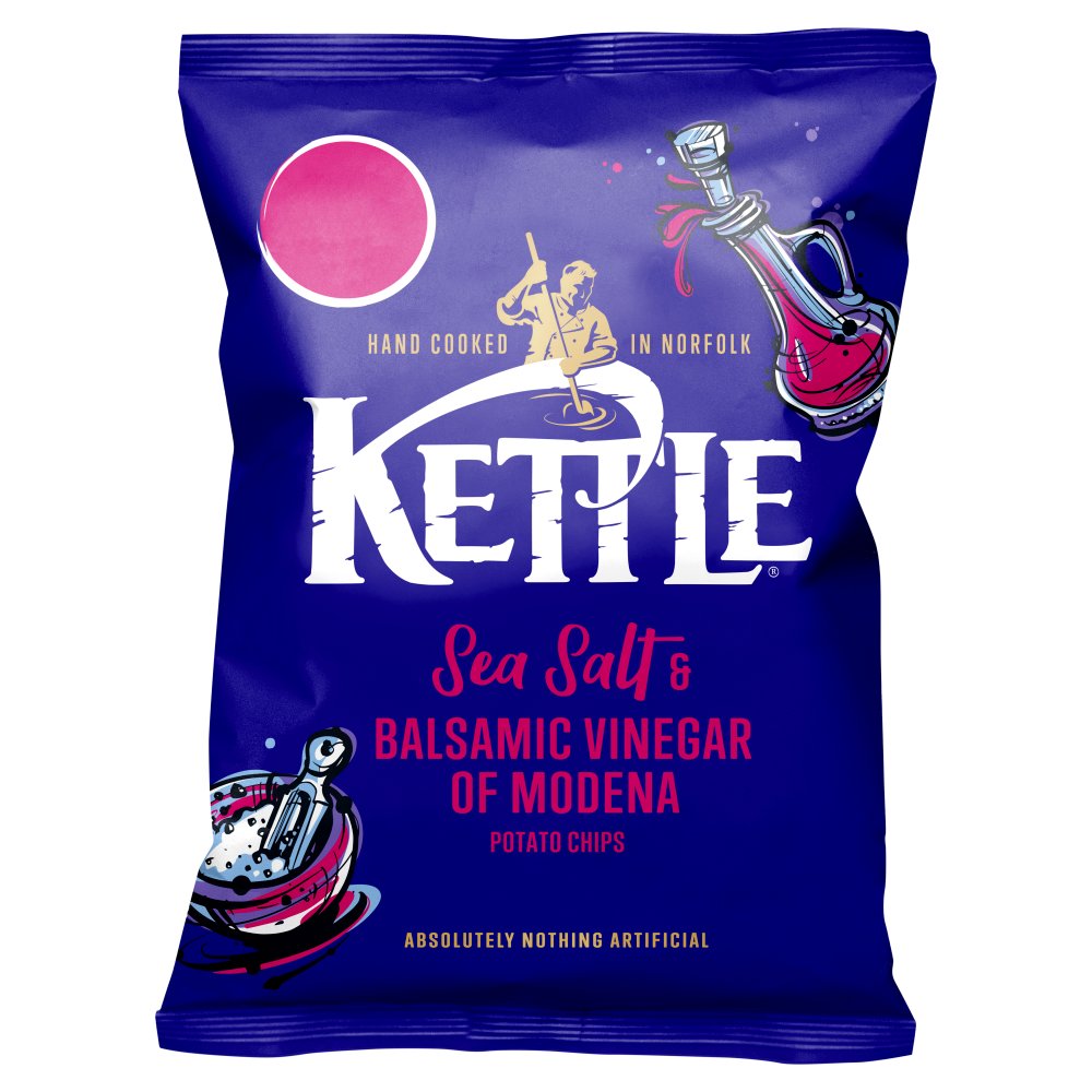 Kettle Sea Salt & Balsamic Vinegar of Modena Potato Chips 80g 80g × 12 × 1