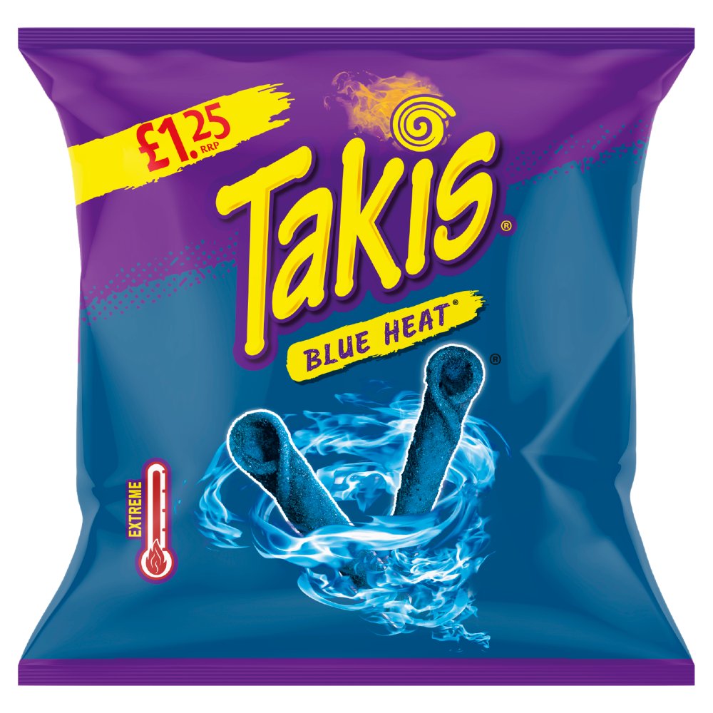 Takis Blue Heat Chilli and Lime Flavour Corn Snack 55g 55g × 21 × 1