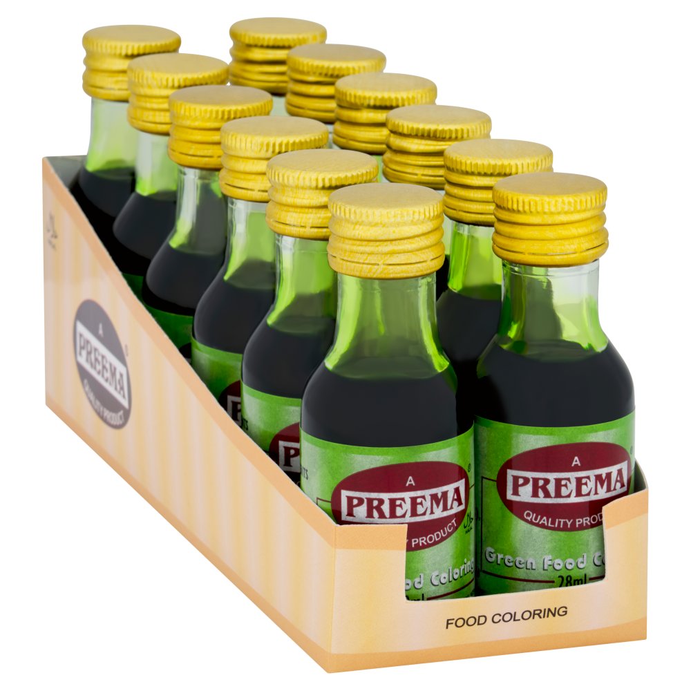 Preema Green Food Coloring 12 x 28ml 28ml × 12 × 1