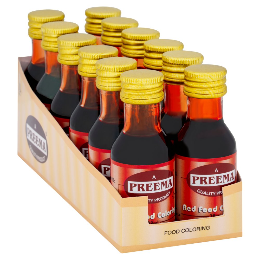 Preema Red Food Coloring 12 x 28ml 28ml × 12 × 1