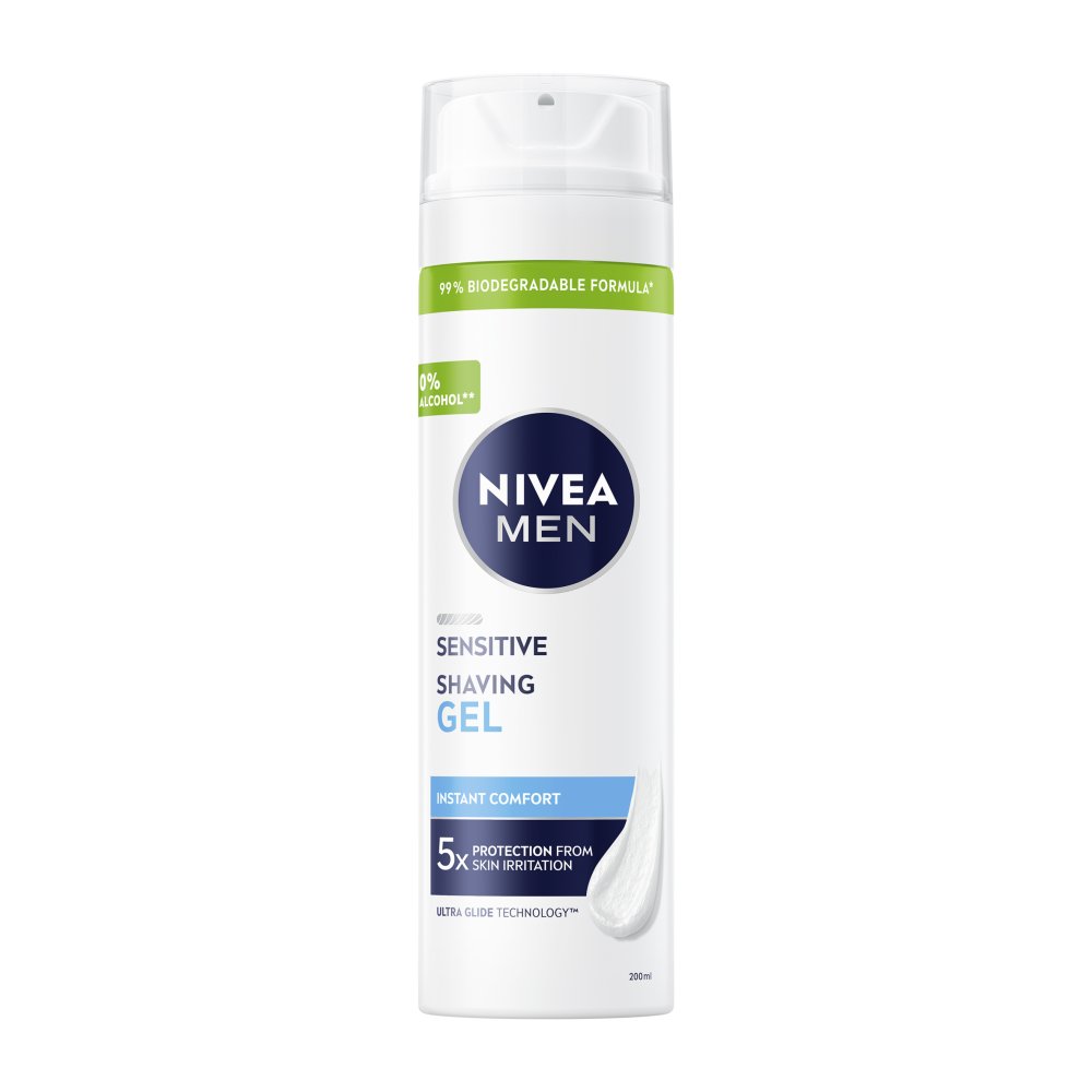 NIVEA MEN Sensitive Shaving Gel 200ml 200ml × 6 × 1