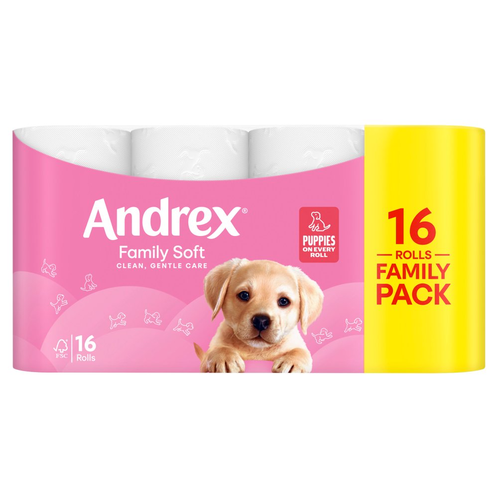 Andrex Family Soft Toilet Tissue 16 Rolls 16Rolls × 1