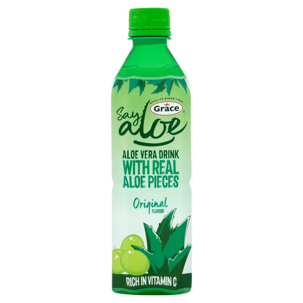 Grace Say Aloe Vera Drink Original Flavour 500ml 500ml × 12 × 1