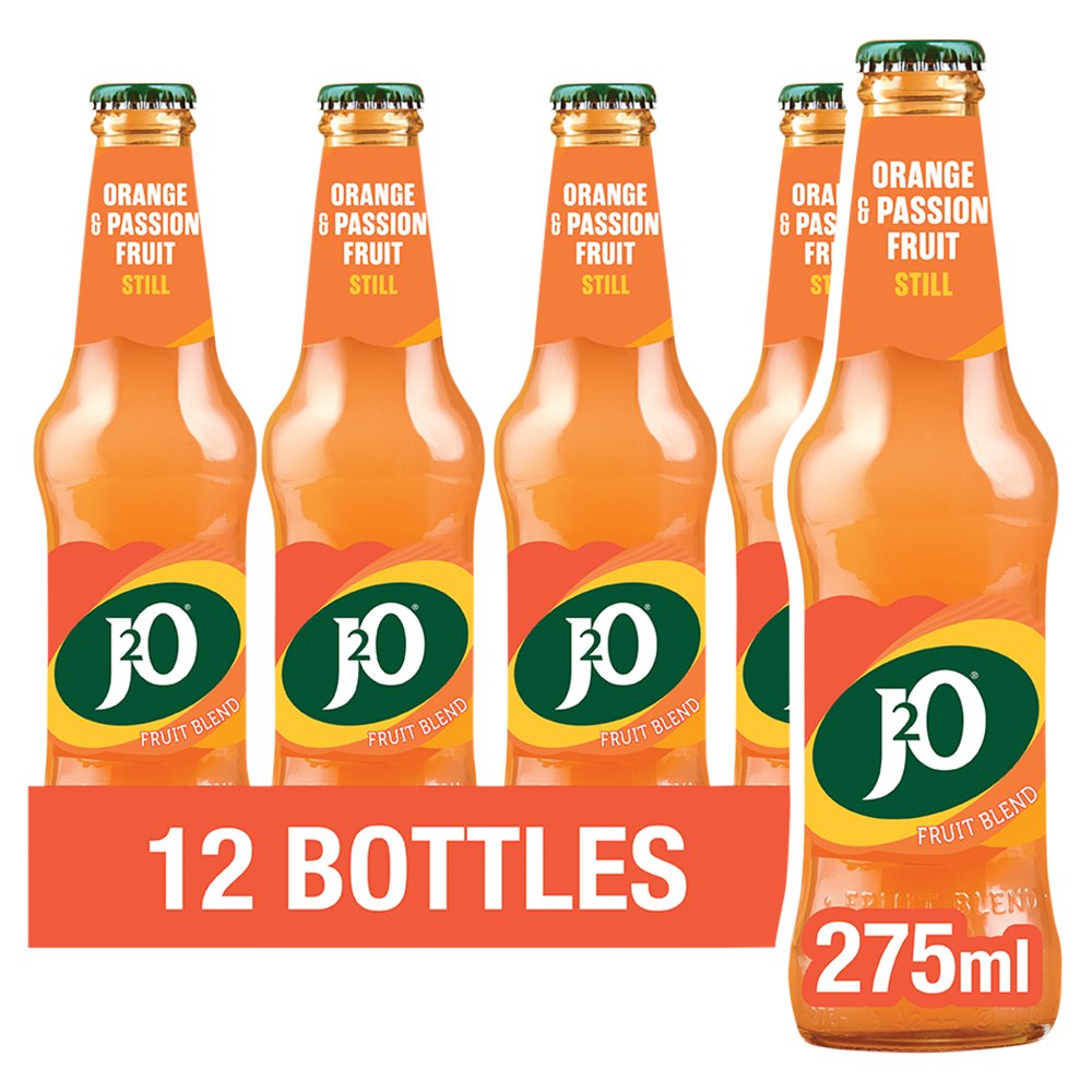 J2O Orange & Passion Fruit Bottle 275ml 275ml × 12 × 1