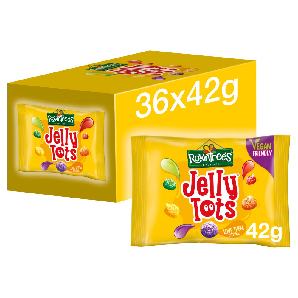 Rowntree’s Jelly Tots Sweets Bag 42g Std × 36 × 1