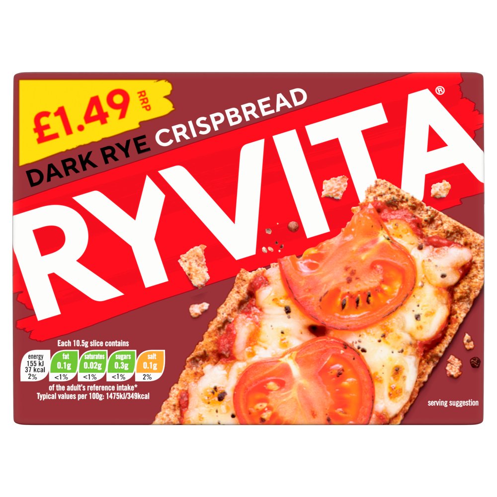 Ryvita Dark Rye Crispbread 200g 200g × 12 × 1