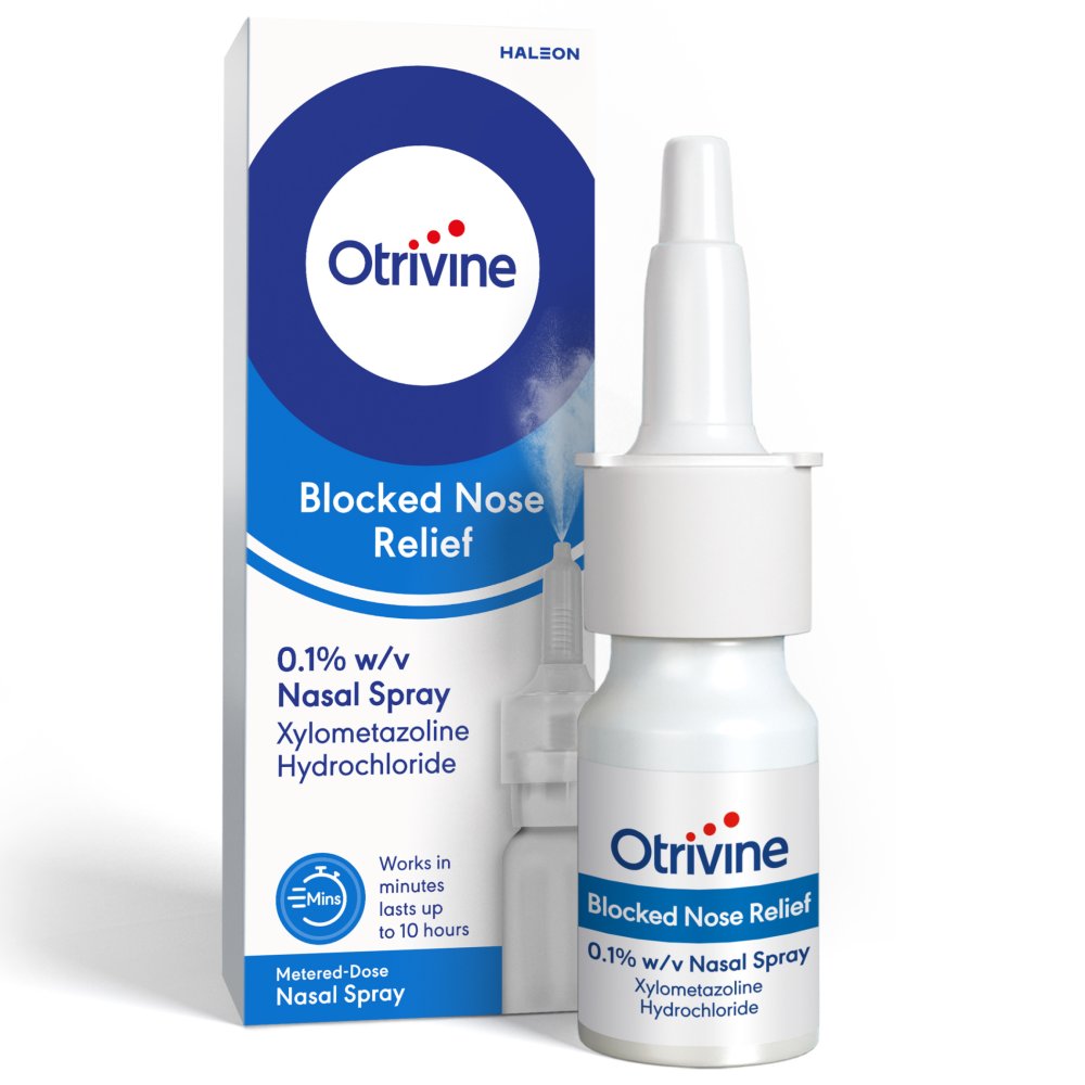 Otrivine Blocked Nose Relief Decongestant Nasal Spray 10ml 10ml × 10 × 1