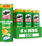 Pringles Sour Cream & Onion Sharing Crisps 6 x 165g   165g × 6 × 1