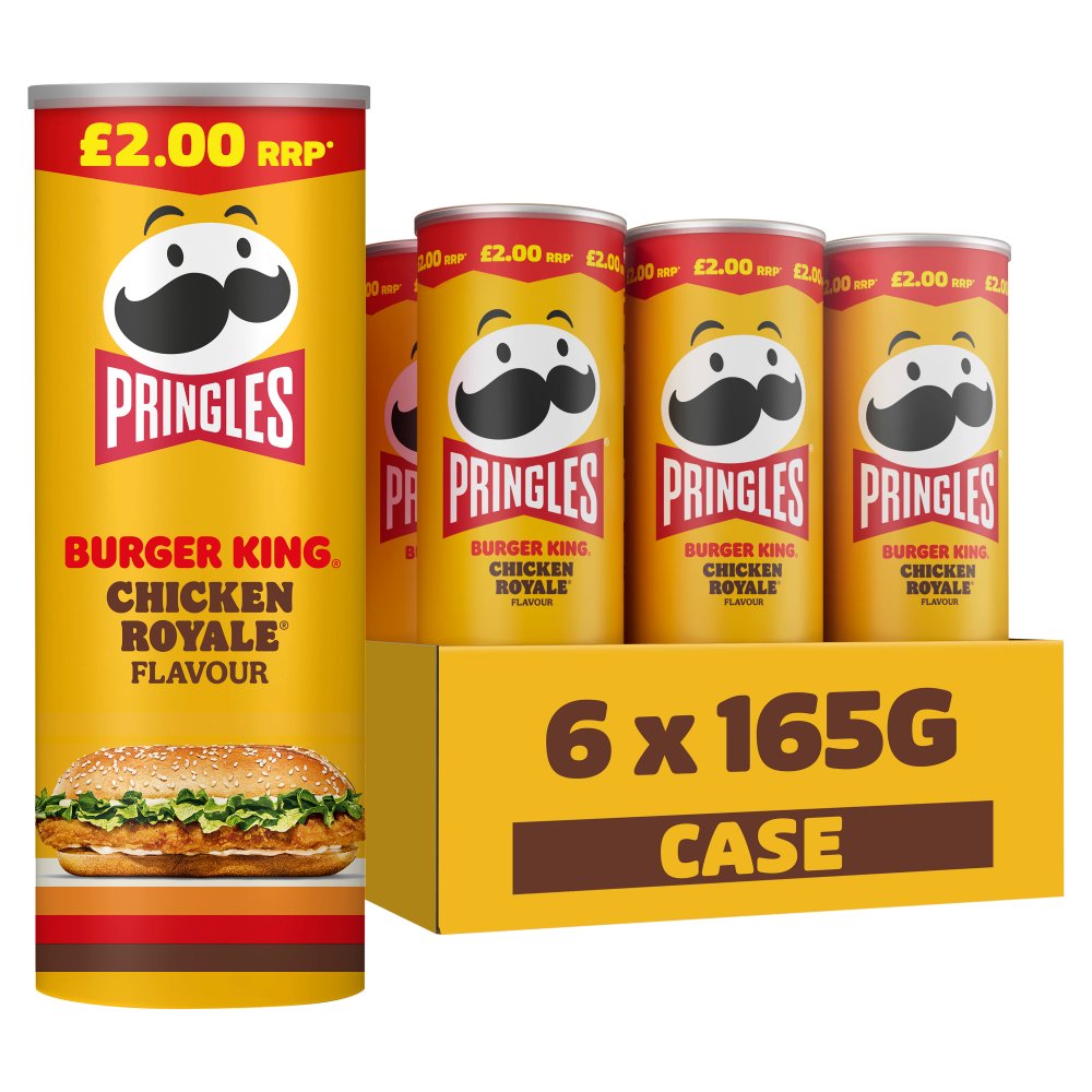 Pringles Burger King Chicken Royale Sharing Crisps 6 x 165g 165g × 6 × 1
