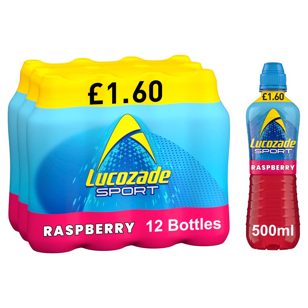 Lucozade Sport Drink Raspberry 500ml   500ml × 12 × 1