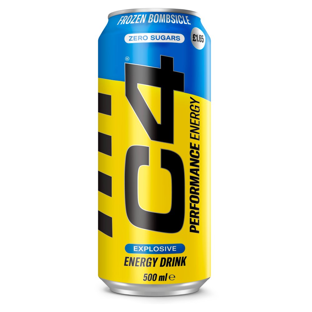 C4 Frozen Bombsicle Zero Sugars Explosive Performance Energy Drink 500ml 500ml × 12 × 1