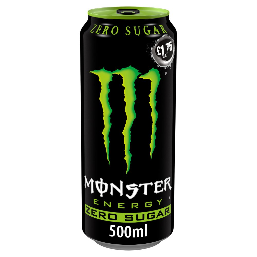Monster Energy Drink Zero Sugar 500ml Can 500ml × 12 × 1
