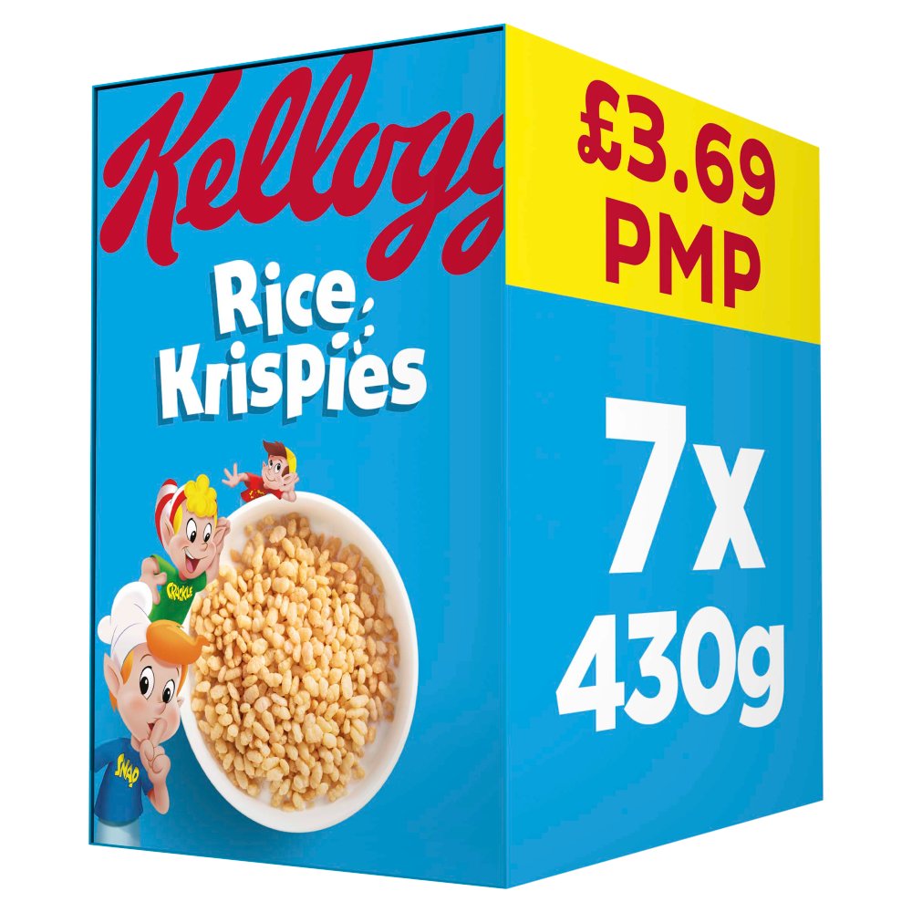 Kellogg’s Rice Krispies Breakfast Cereal 7x430g 430g × 7 × 1