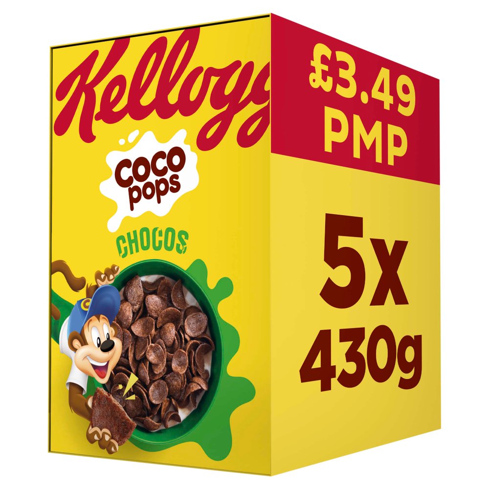 Kellogg’s Coco Pops Chocos Breakfast Cereal 5x430g 430g × 5 × 1