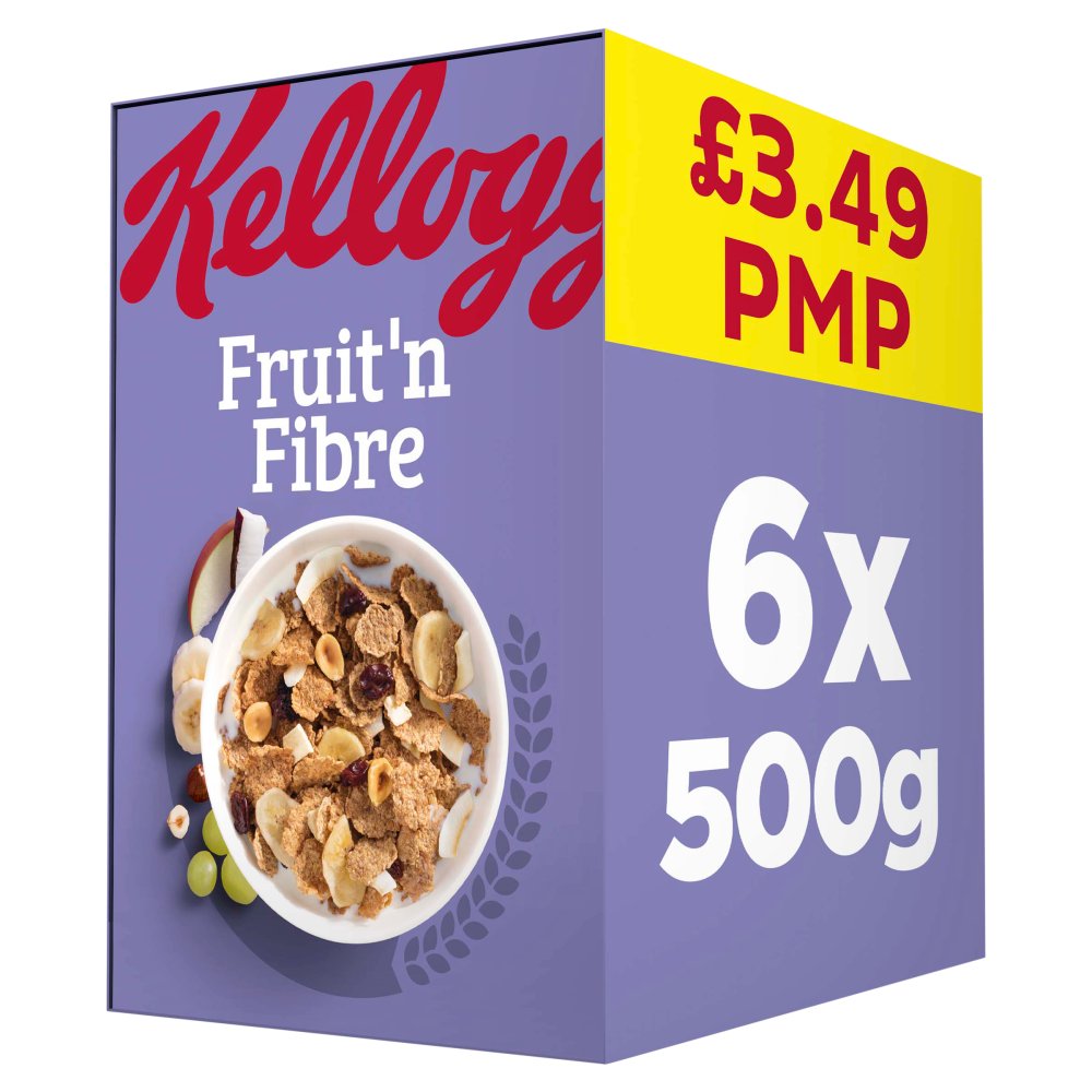 Kellogg’s Fruit n Fibre Breakfast Cereal 6x500g 500g × 6 × 1