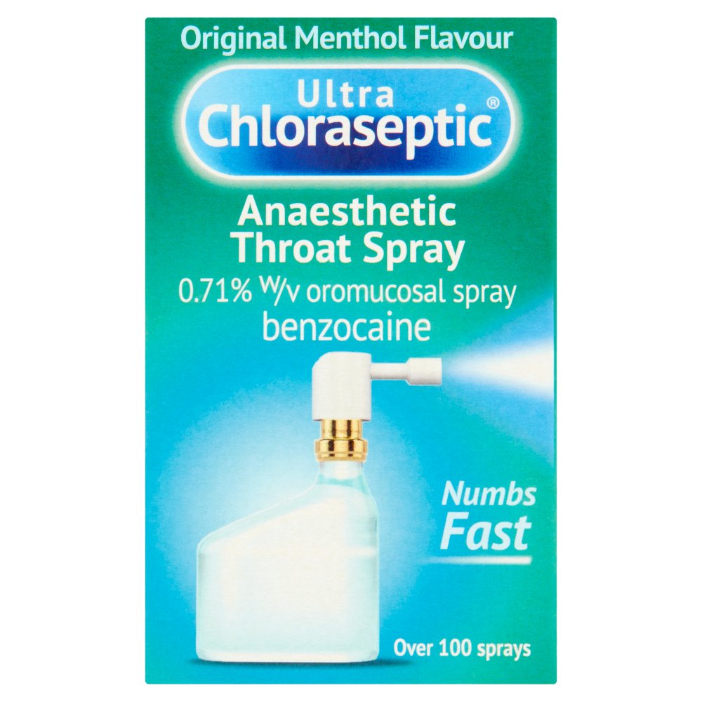 Ultra Chloraseptic Anaesthetic Throat Spray Original Menthol Flavour 15ml 15ml × 6 × 1
