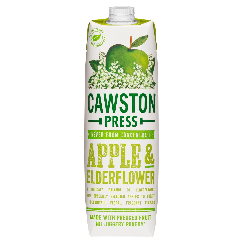 Cawston Press Apple & Elderflower Juice 1Ltr × 6 × 1