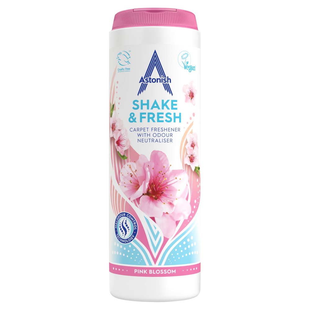 Astonish Pink Blossom Carpet Freshener with Odour Neutraliser 350g 350g × 12 × 1